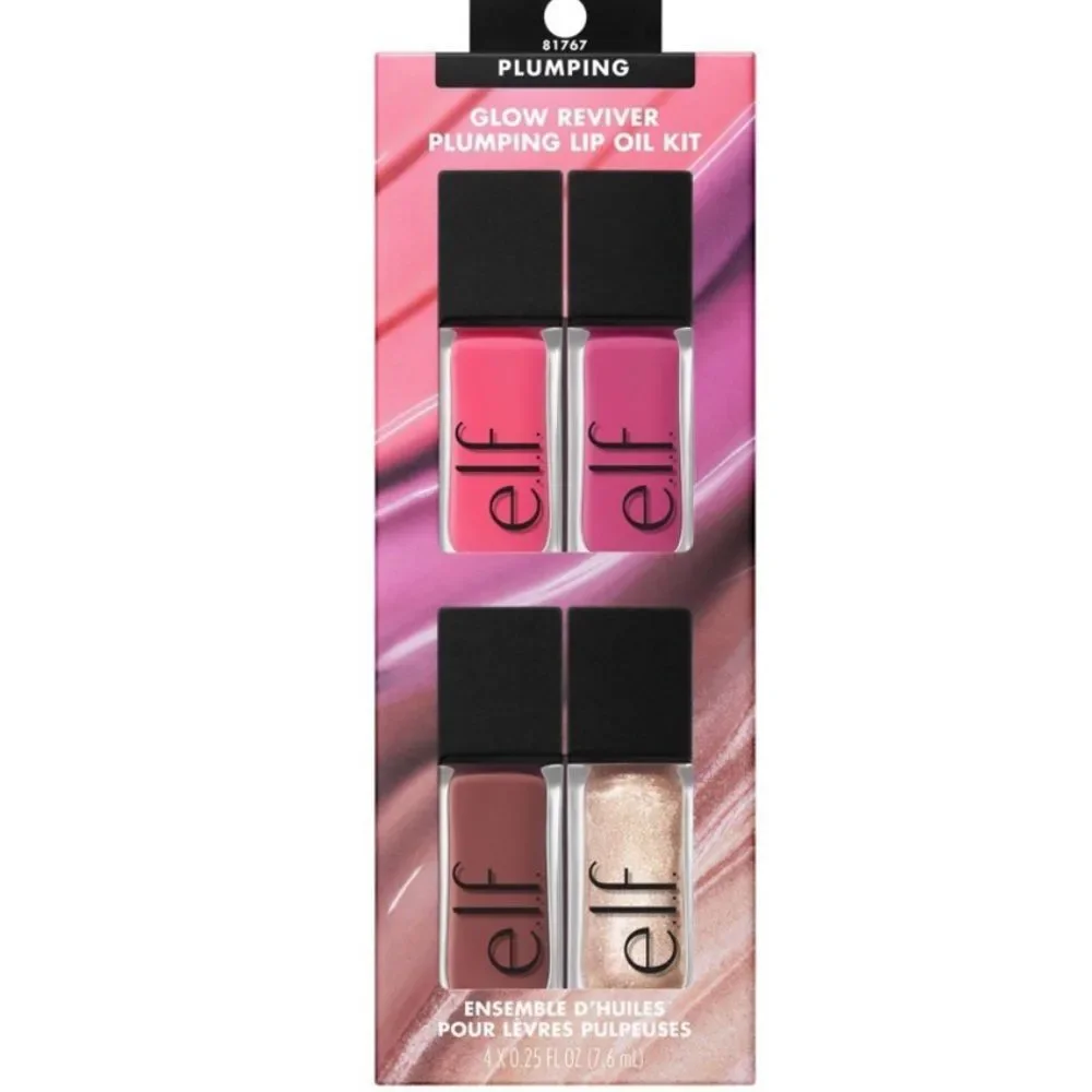 Elf Reviver Plumping Lip Oil Kit pink brown